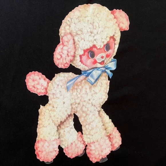 Vivienne Westwood Black T-Shirt Dress w/ Lamb L XL - Picture 3 of 7